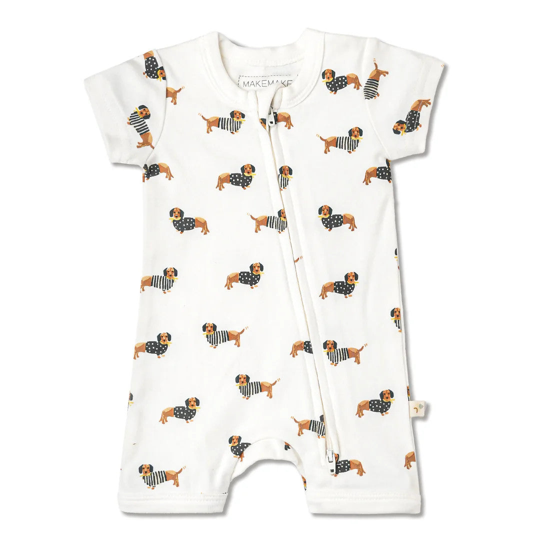 Dog Organic Short Zip Romper