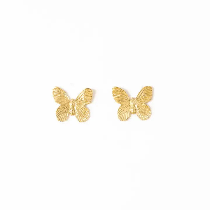 Phoebe Butterfly Brass Earrings