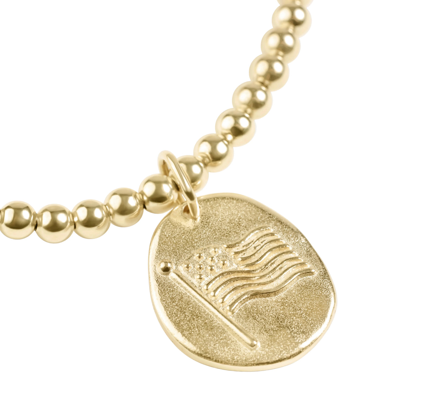 America Disc Classic Gold 3mm Bracelet
