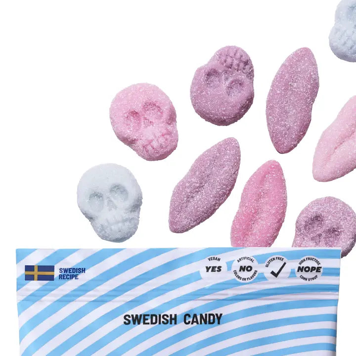 Foamy Lips & Skulls Sm Candy Bag