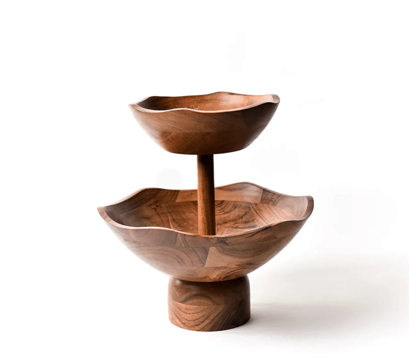 Fundamental Wood 2-Tiered Bowl