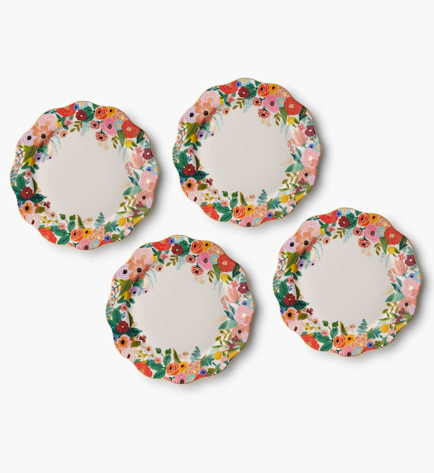 Garden Party Porcelain Dinner Plate Set
