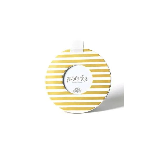 Gold Stripe Round Frame