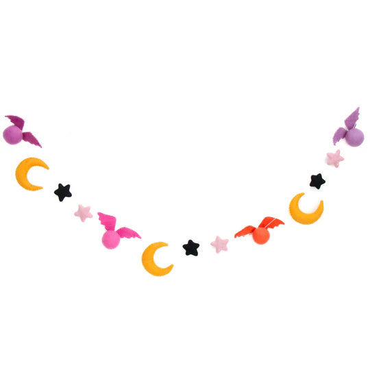 Bat & Moon Halloween Garland