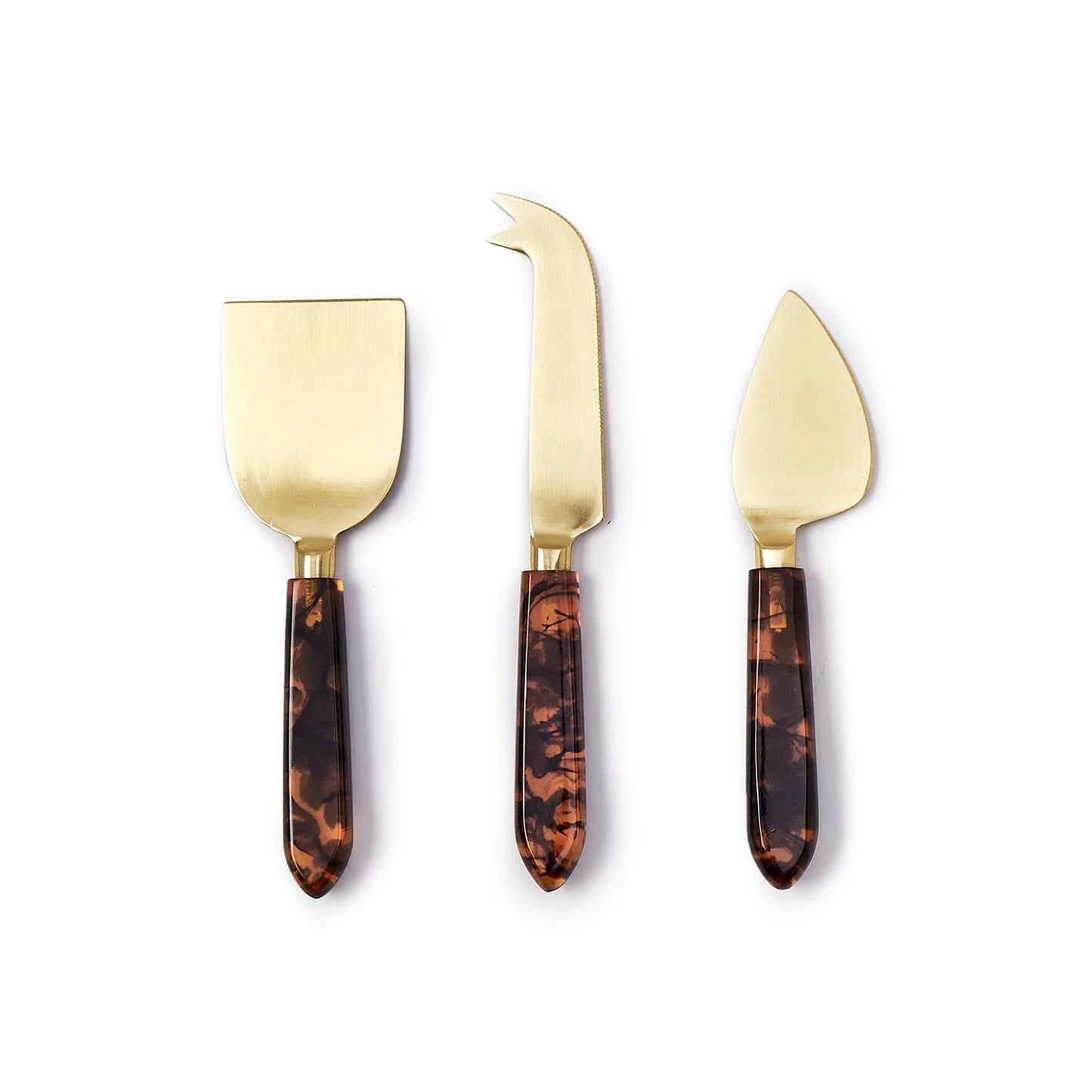 Tortoise Swirl Cheese Knife Set