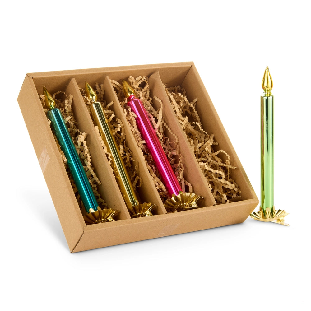Box of 4 Clip-On Candle Ornaments 7"