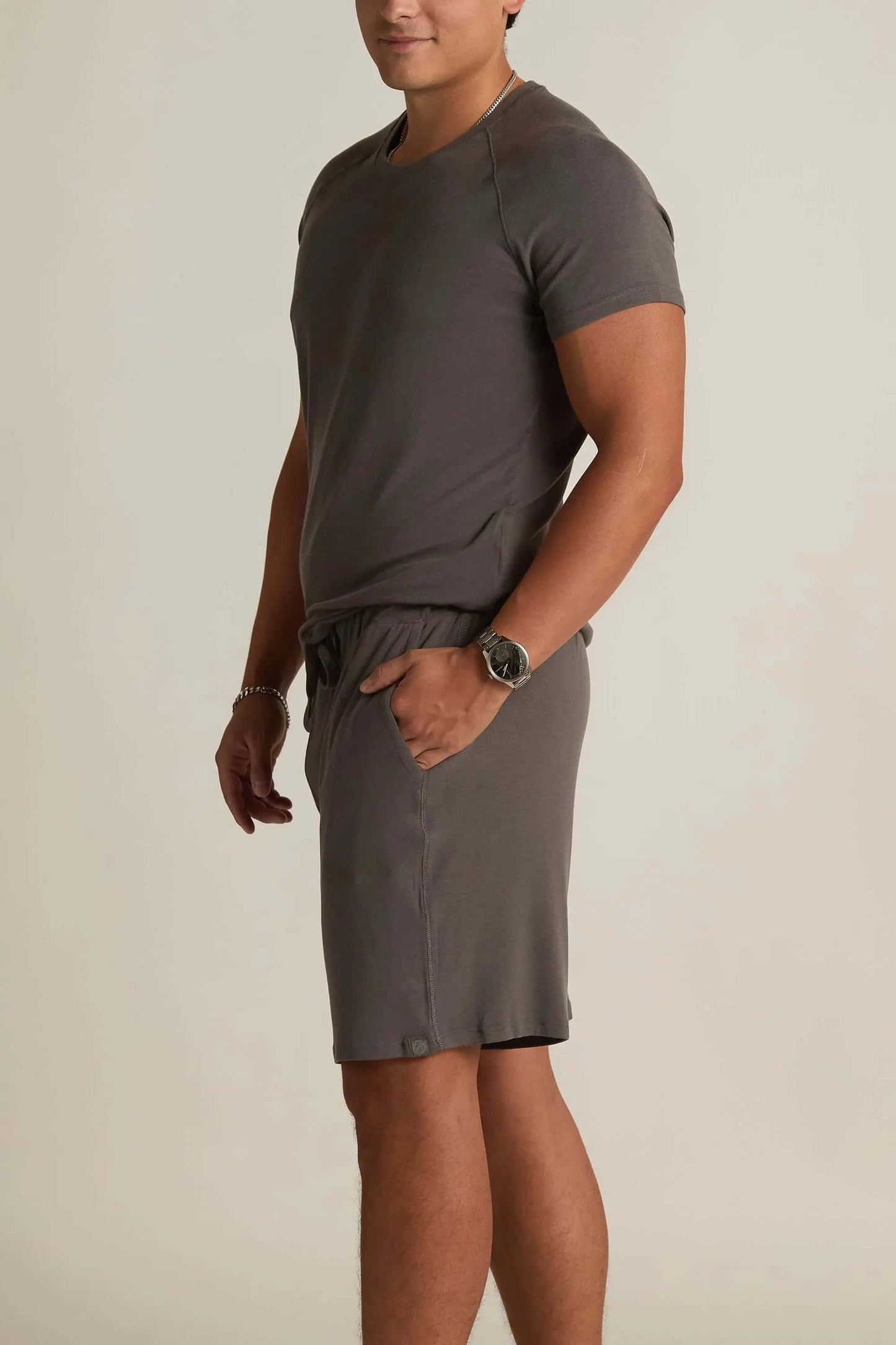 Soft Grey Men's Lounge Shorts