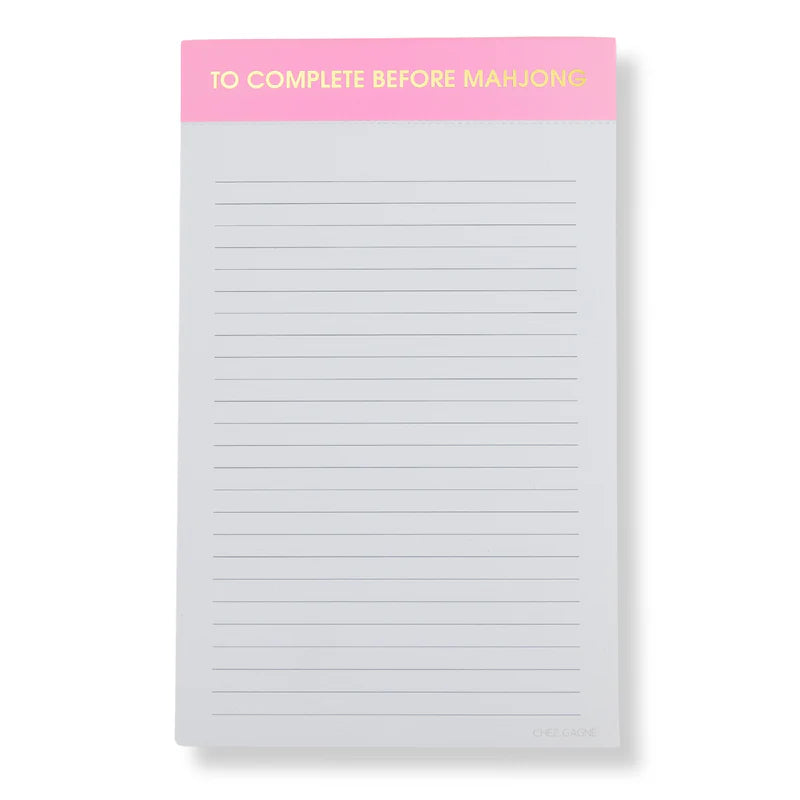 To Complete Before Mahjong Notepad