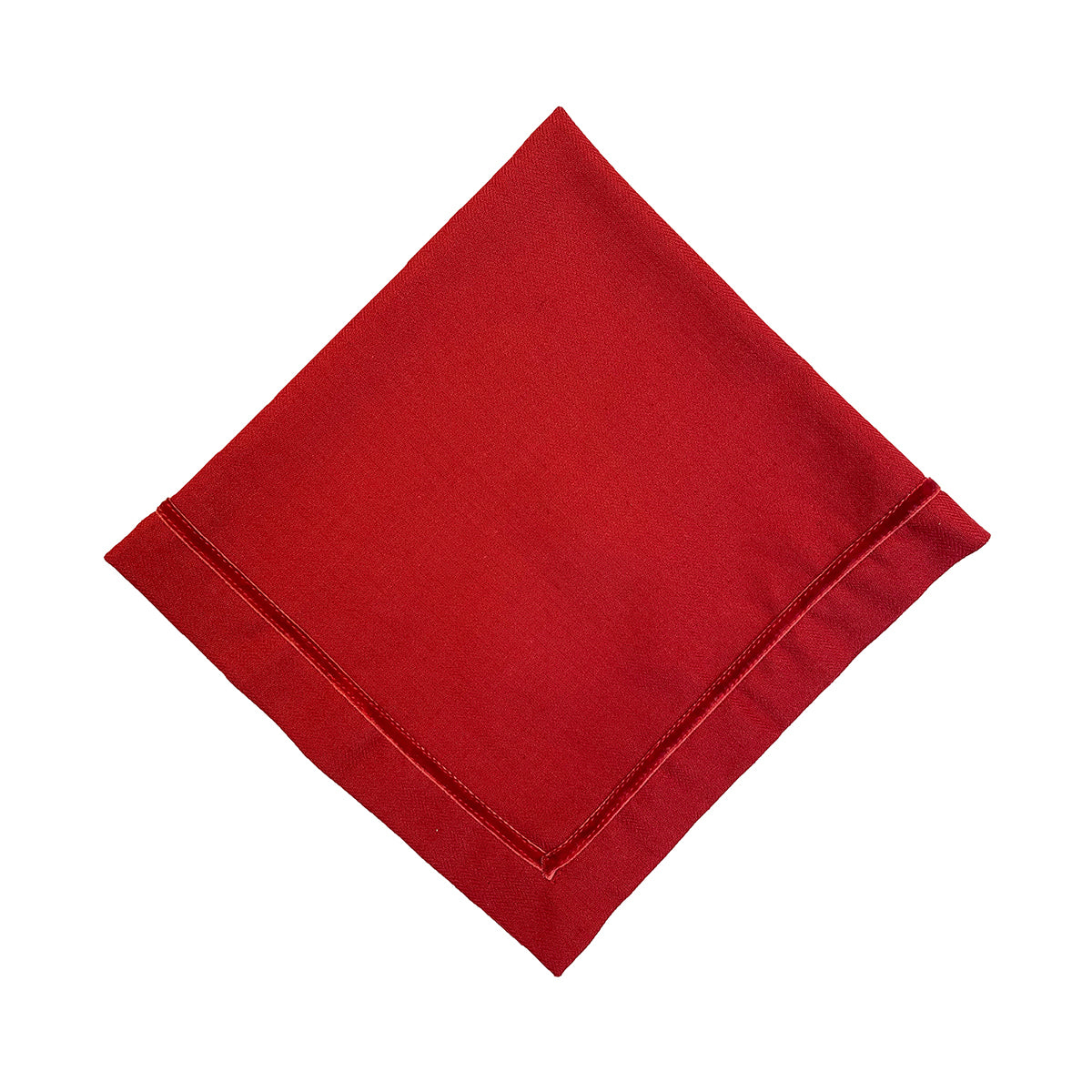 Ruby Napkin W/Velvet Trim