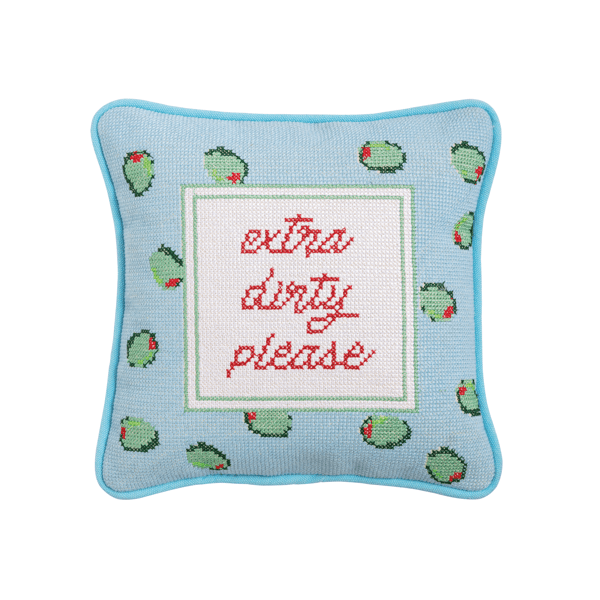 Olives Needle Point Pillow