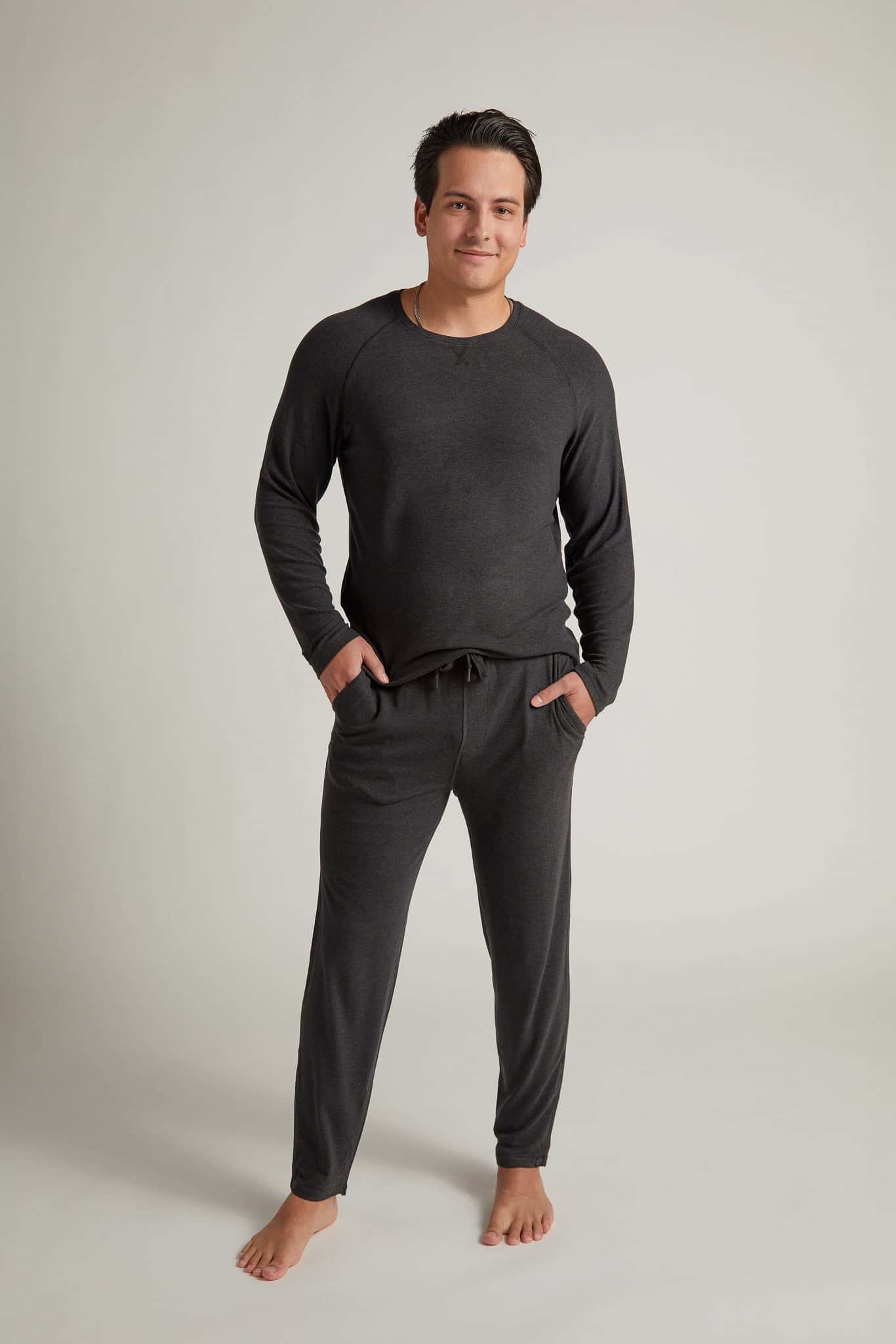 Mens Bamboo Jogger Pants Charcoal