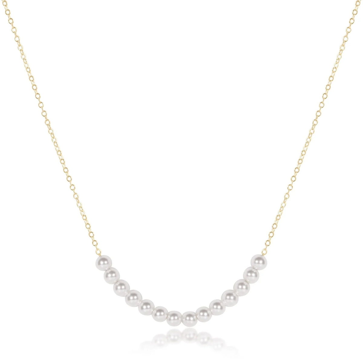 16" Classic Beaded Bliss Necklace 4mm Pearl