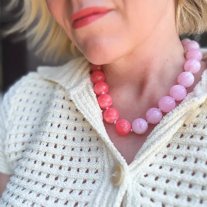 Judy Pink Two Tone Necklace