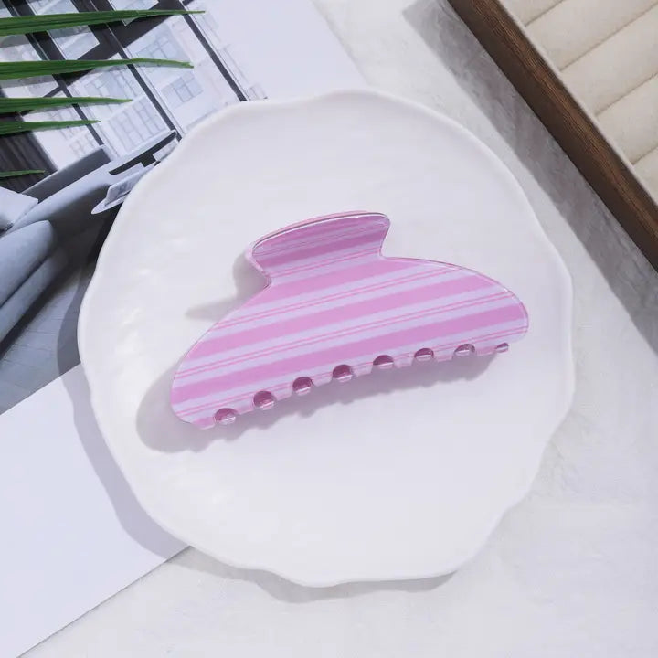Vibrant Stripe Claw Clip