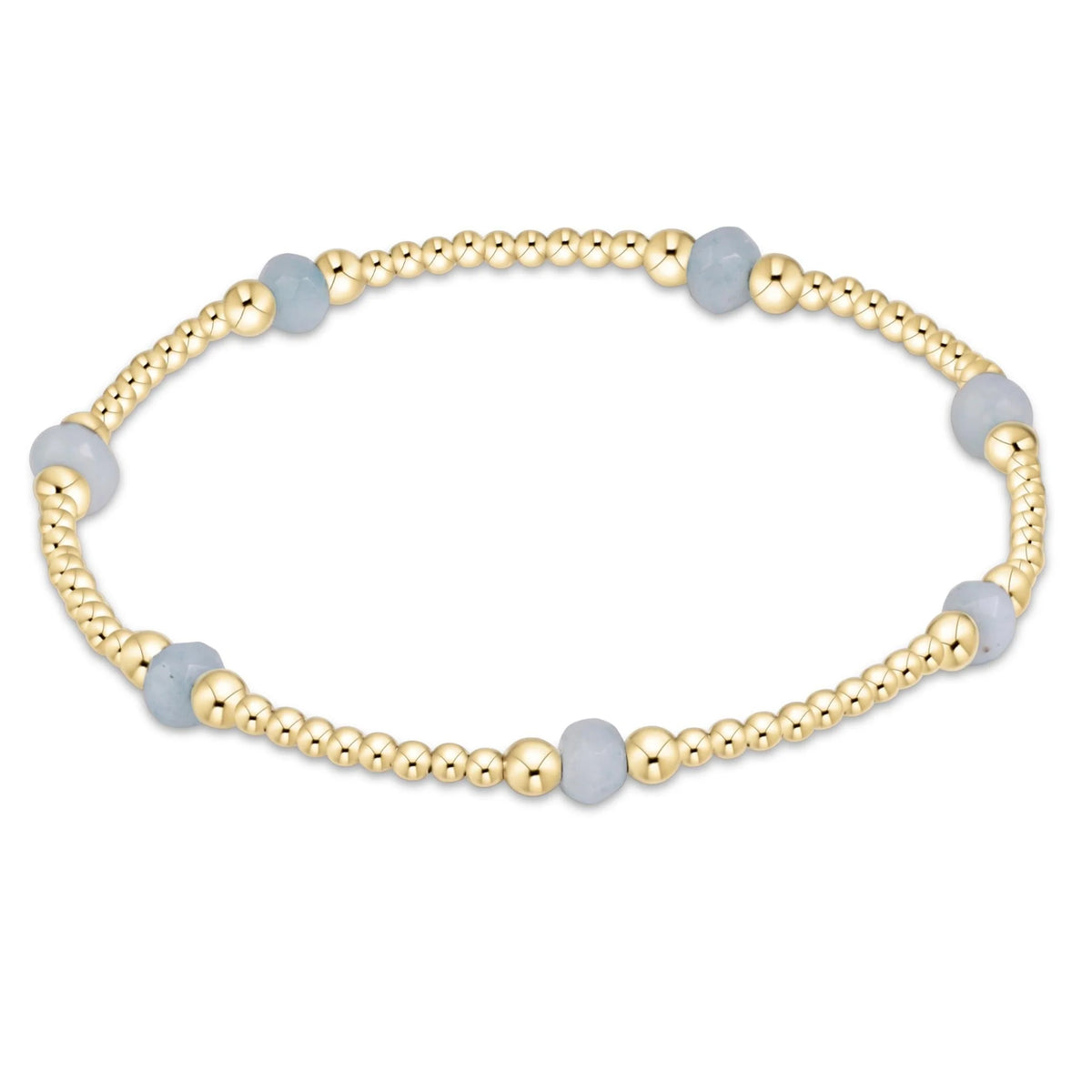 Aquamarine Purpose Gemstone 4mm bracelet