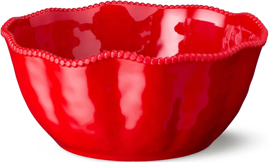 Perlette Red Melamine Deep Bowl