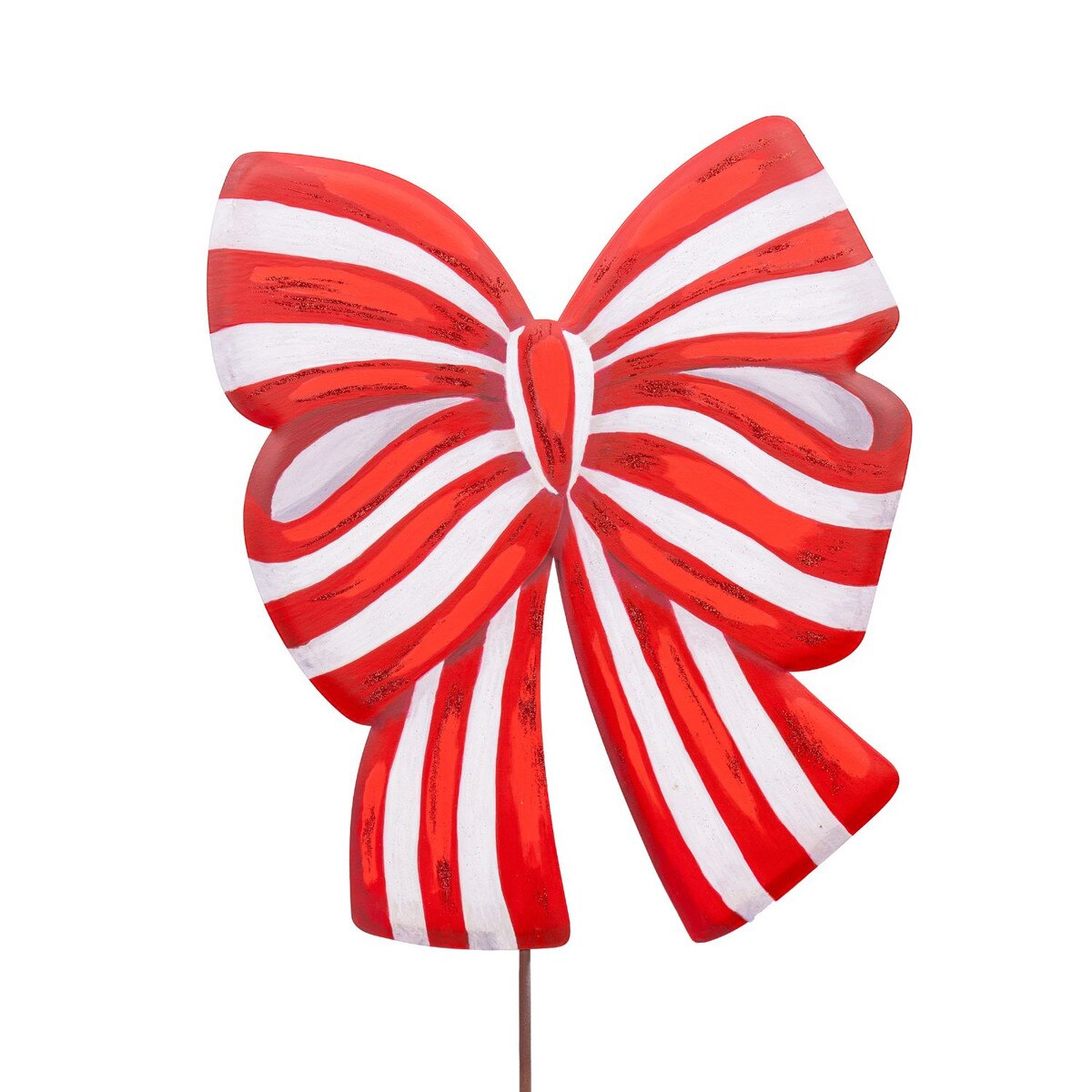 Red & White Stripe Bow