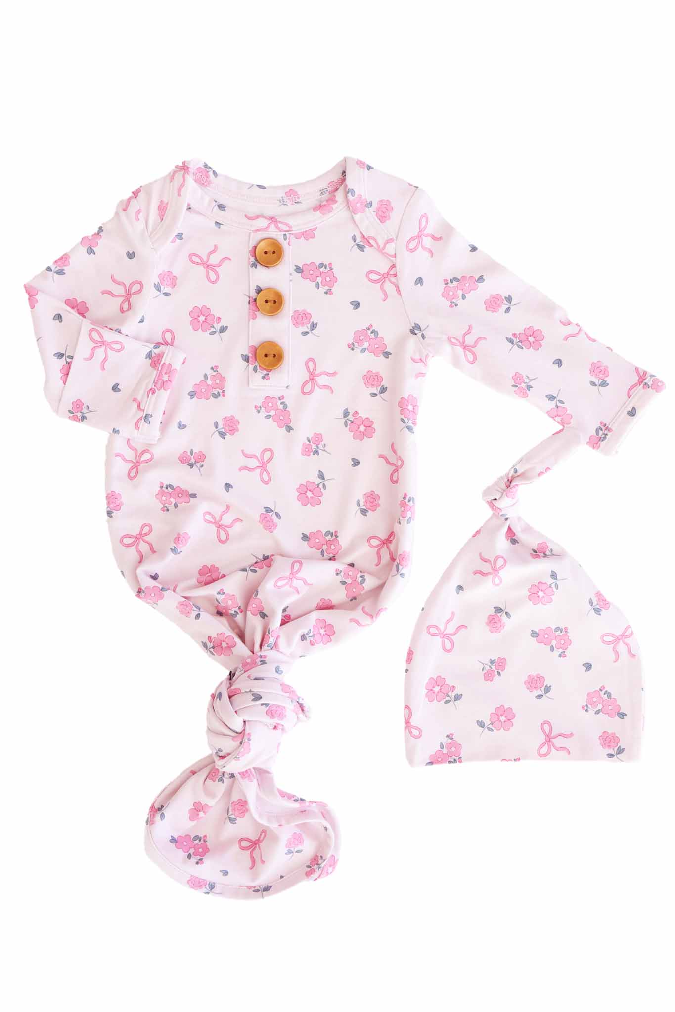 Ribbon & Roses Hat & Gown Set