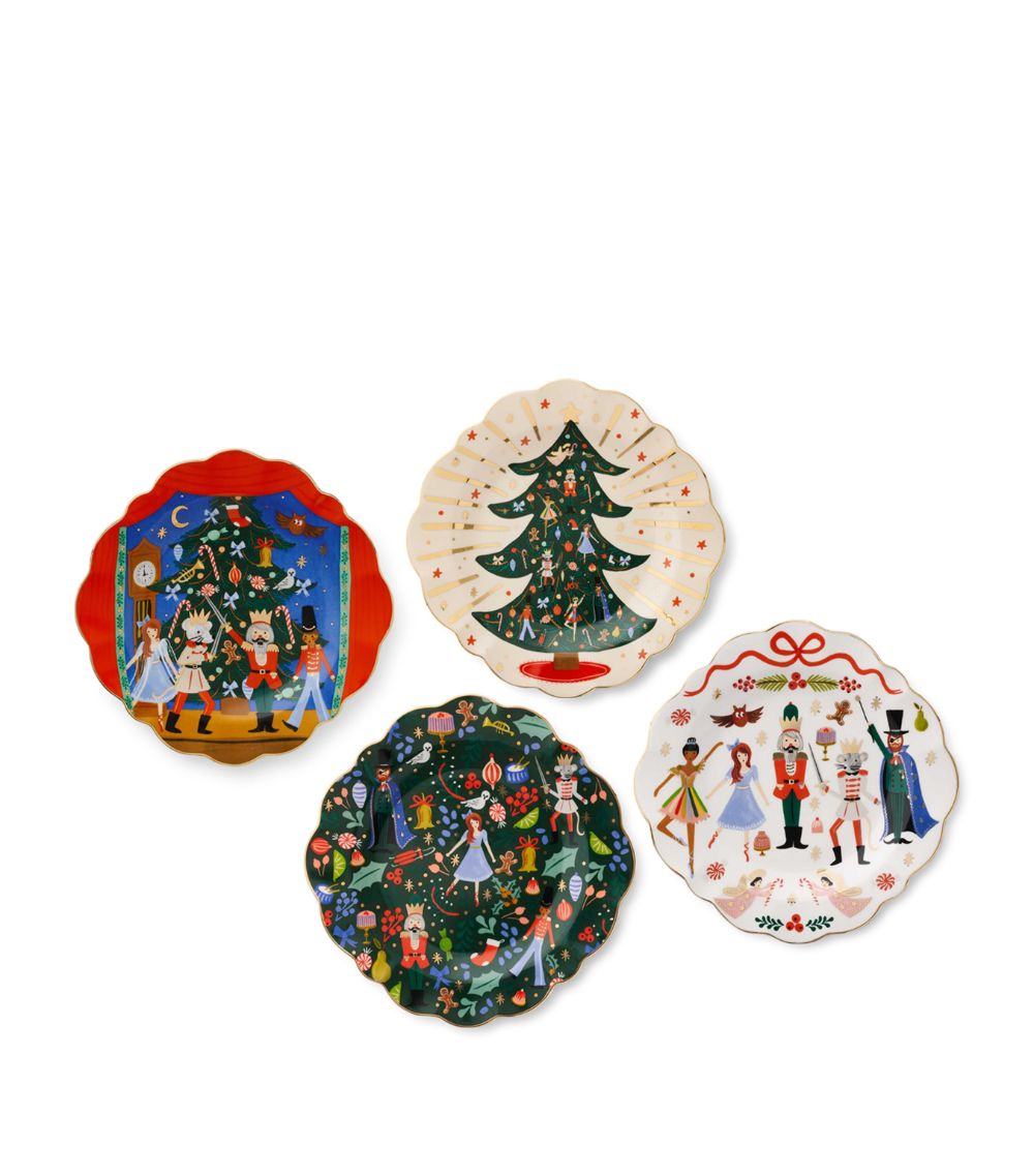 Nutcracker Porcelain Salad Plate Set