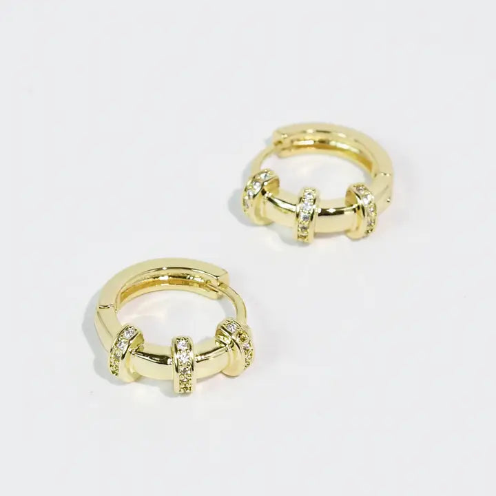 Rosette Gold Huggies