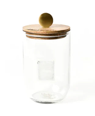 Mini Wooden Glass Wood Jar
