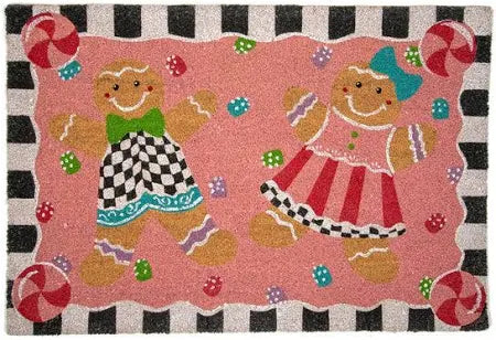 Gingerbread pair Coir Mat