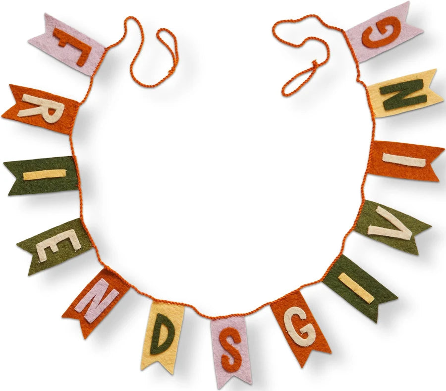 Friendsgiving Wool Felt Garland
