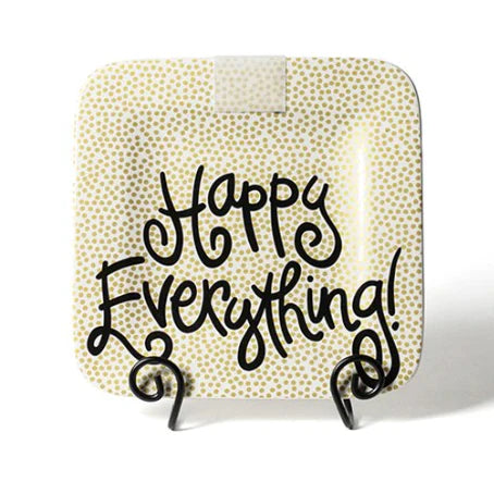 Gold Sm Dot Big Square Platter