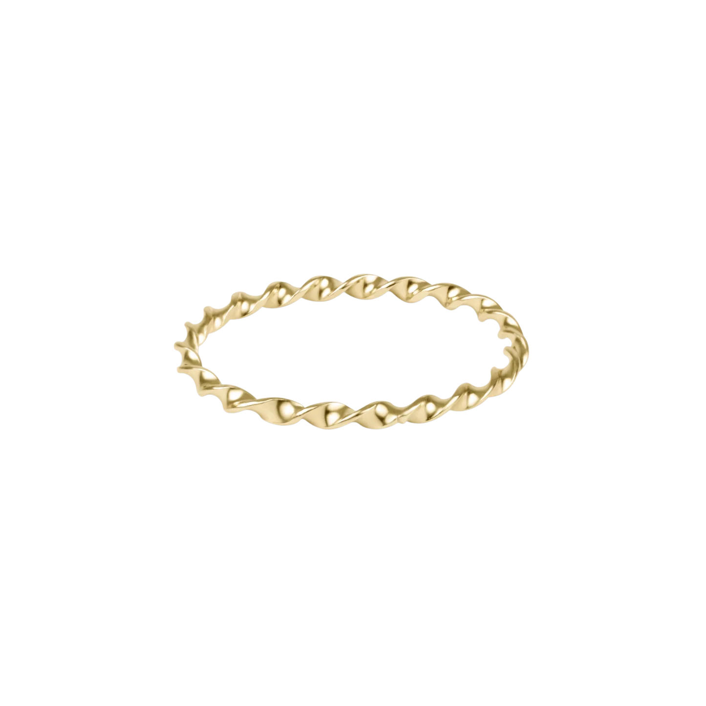 Classic Gold Twisted Thin Band Ring