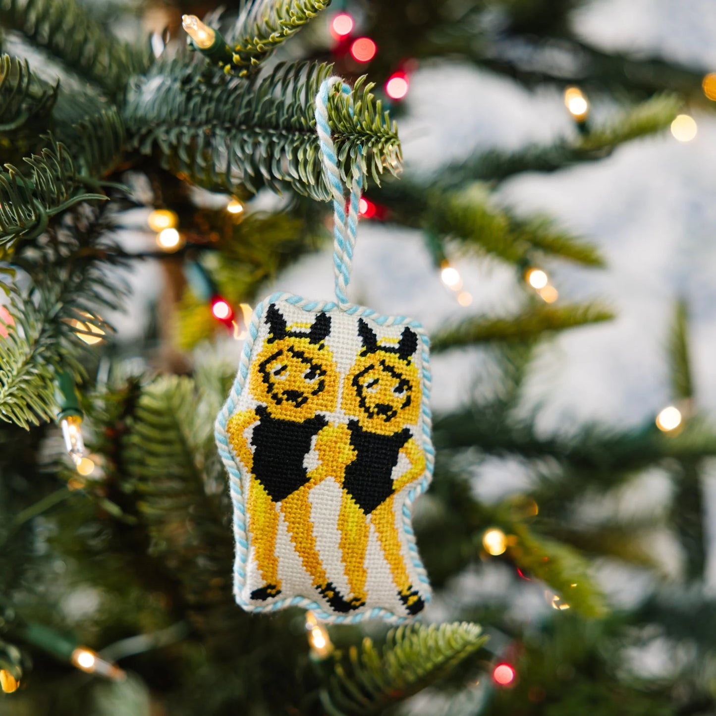 Twinning Needlepoint Ornament