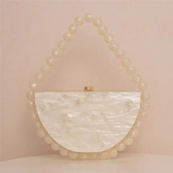 Pearlescent Half Moon Purse