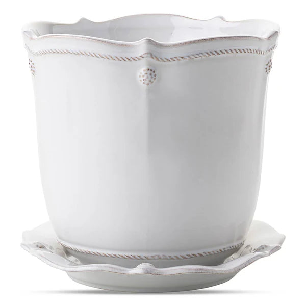 Lg White B&T Planter