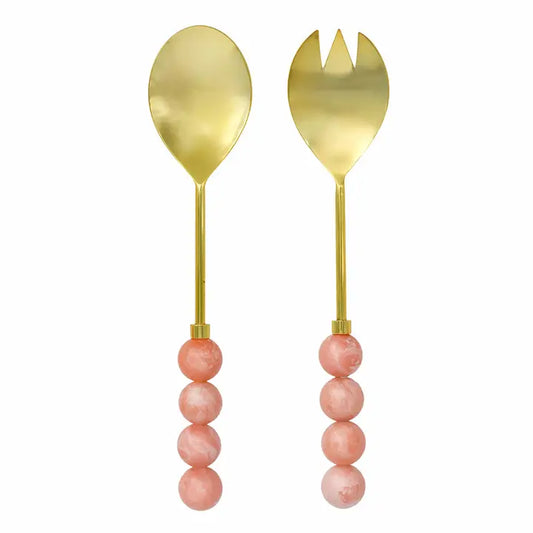 Hyaline Salad Servers - Gold