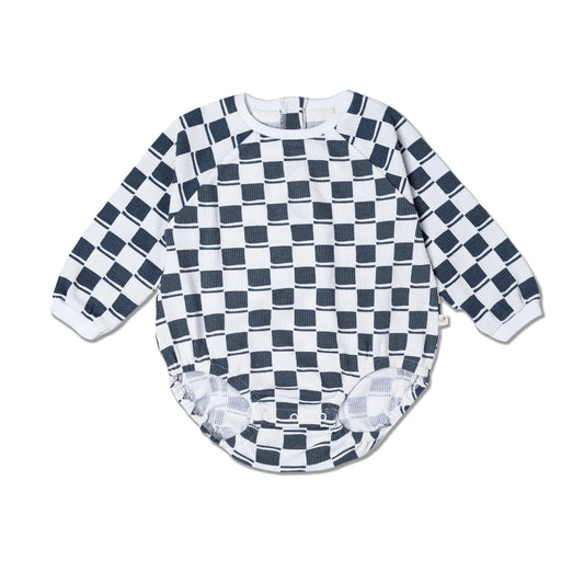 Cabin Checks Long Sleeve Bubble Romper