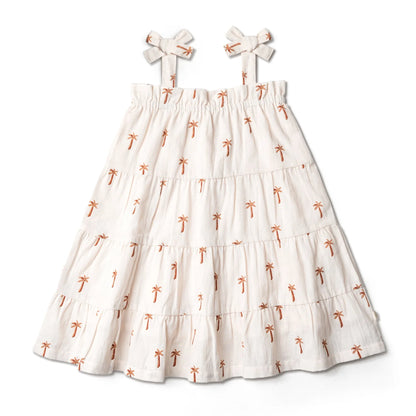 Palm Organic Tiered Dress Palm