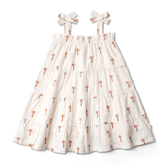 Palm Organic Tiered Dress Palm