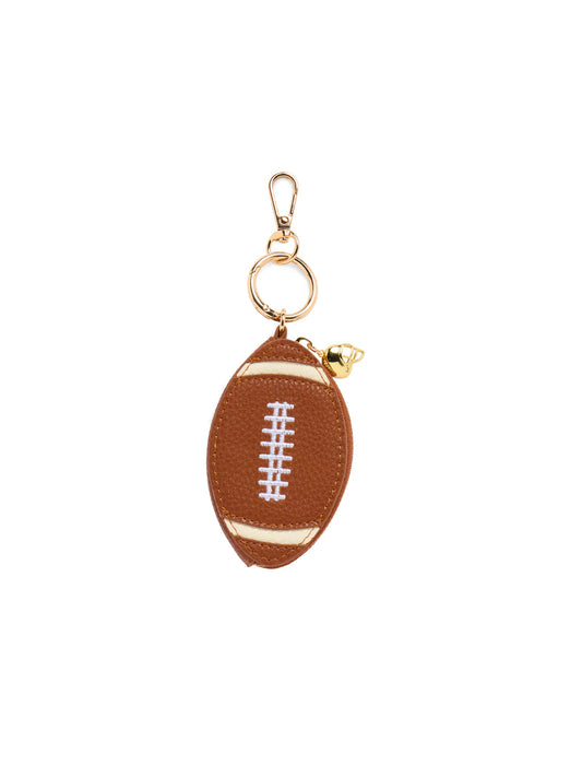 Football Zip Pouch Bag Charm