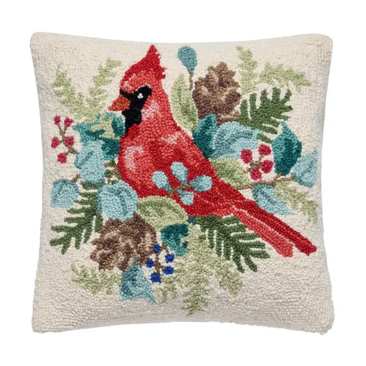 Holiday Cardinals Hook Pillow