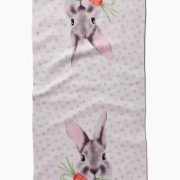 Polka Dot Bunny Tea Towel