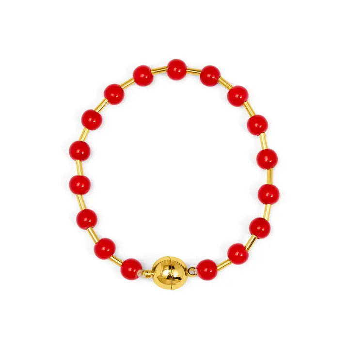 Glass Bead Magnetic Bracelet
