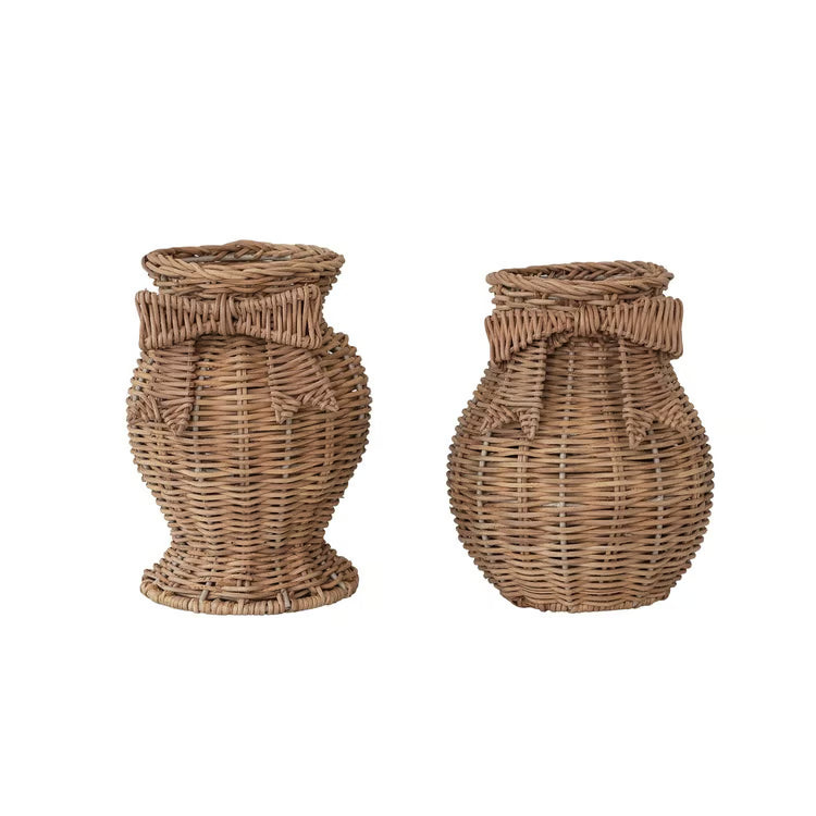 Rattan Bow Vase
