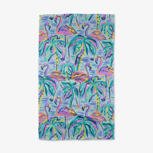Pink Flamingo Tea Towel
