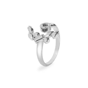 Qudo Florale Silver Ring
