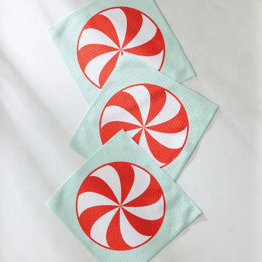 Peppermint Swirl Dishcloth Set