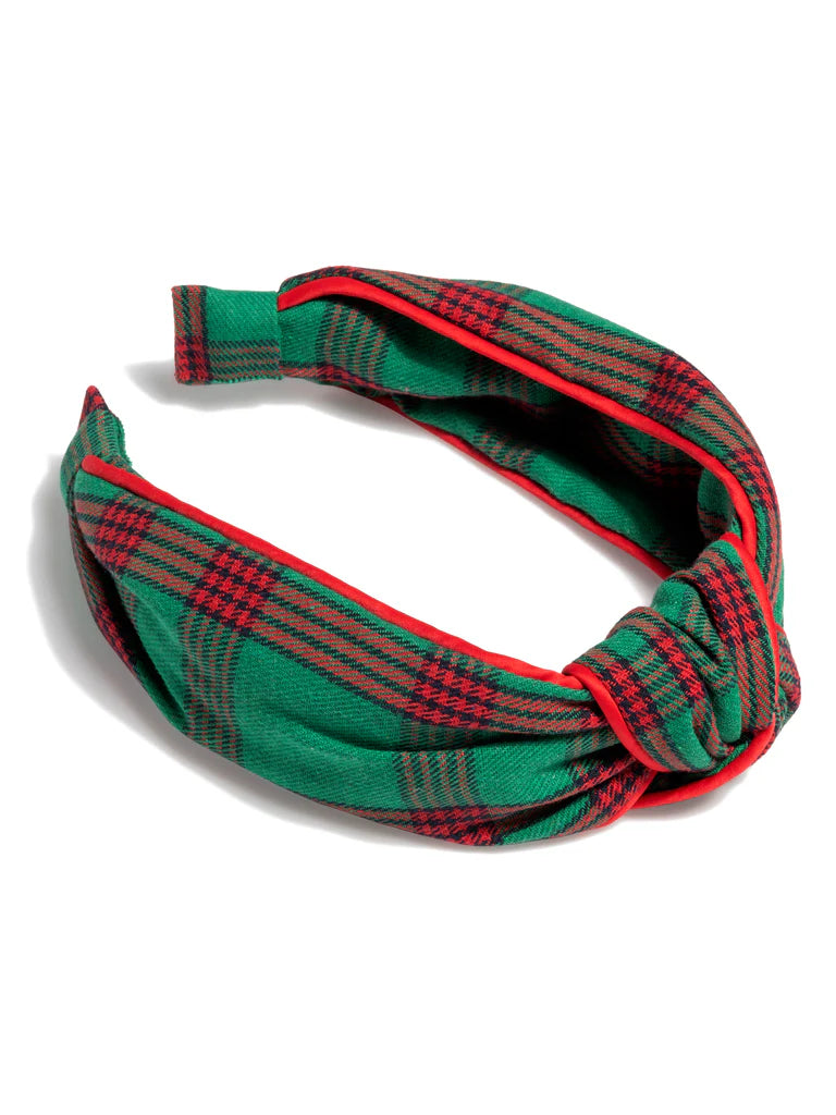 Emerald Plaid Headband