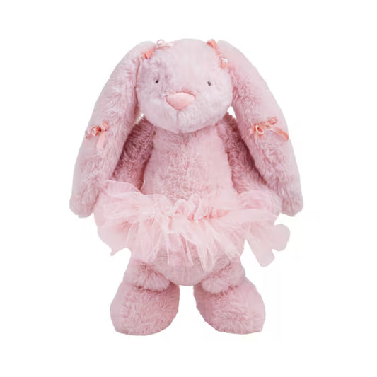 Pink Bow Plush Bunny