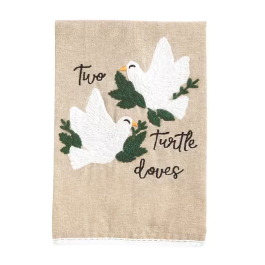 12 Days Xmas Embroidery Towel