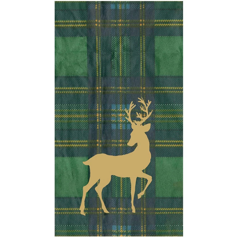Reindeer Tartan Guest Towel