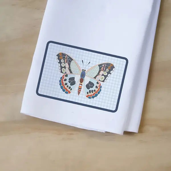 Double Pattern Butterfly Tea Towel