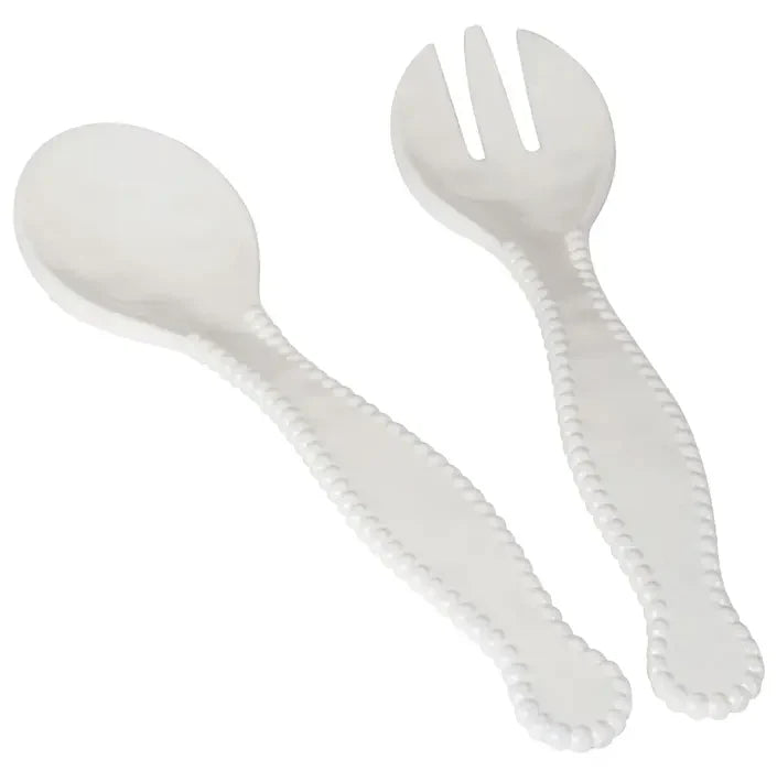 Perlette Cream 2pc Salad Servers